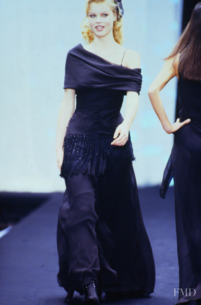 Eva Herzigova featured in  the Alberta Ferretti fashion show for Autumn/Winter 1993
