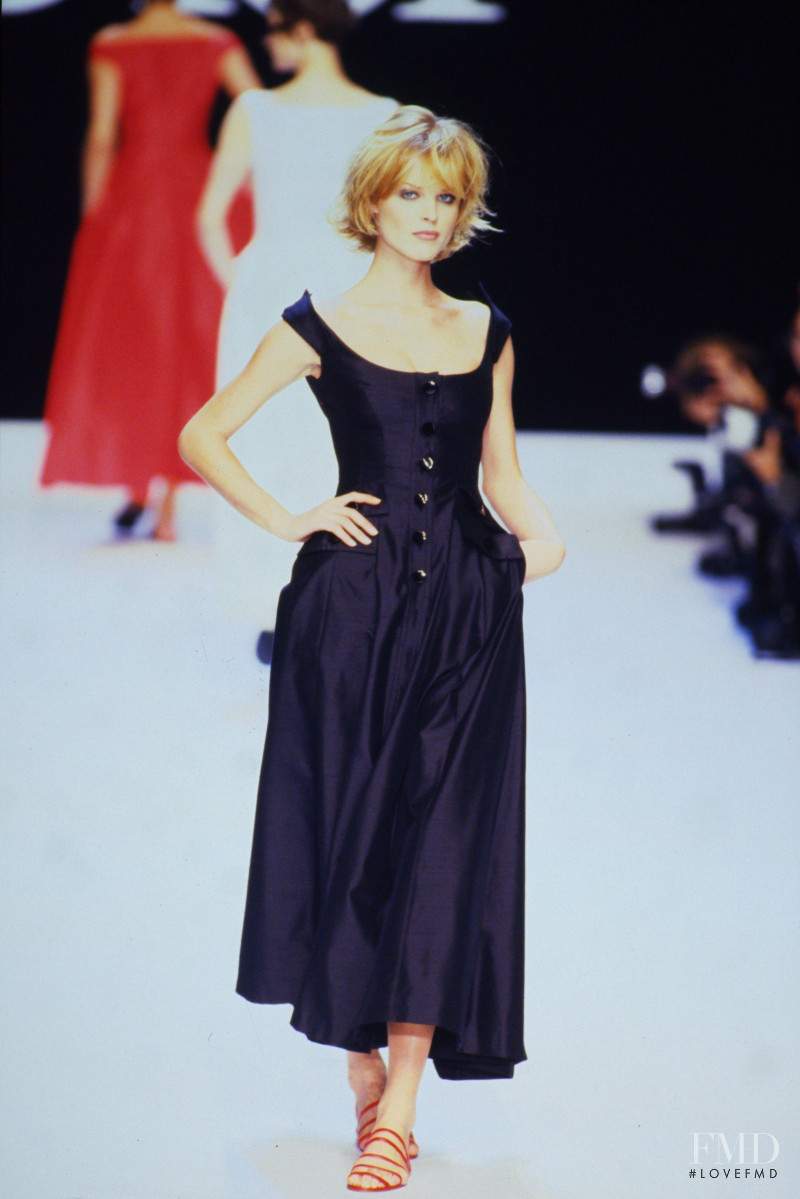 Eva Herzigova featured in  the Christian Dior by Gianfranco Ferre fashion show for Spring/Summer 1997