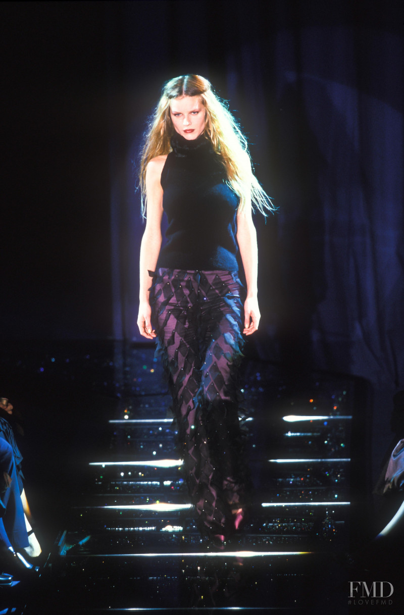 Eva Herzigova featured in  the Versace fashion show for Autumn/Winter 1998