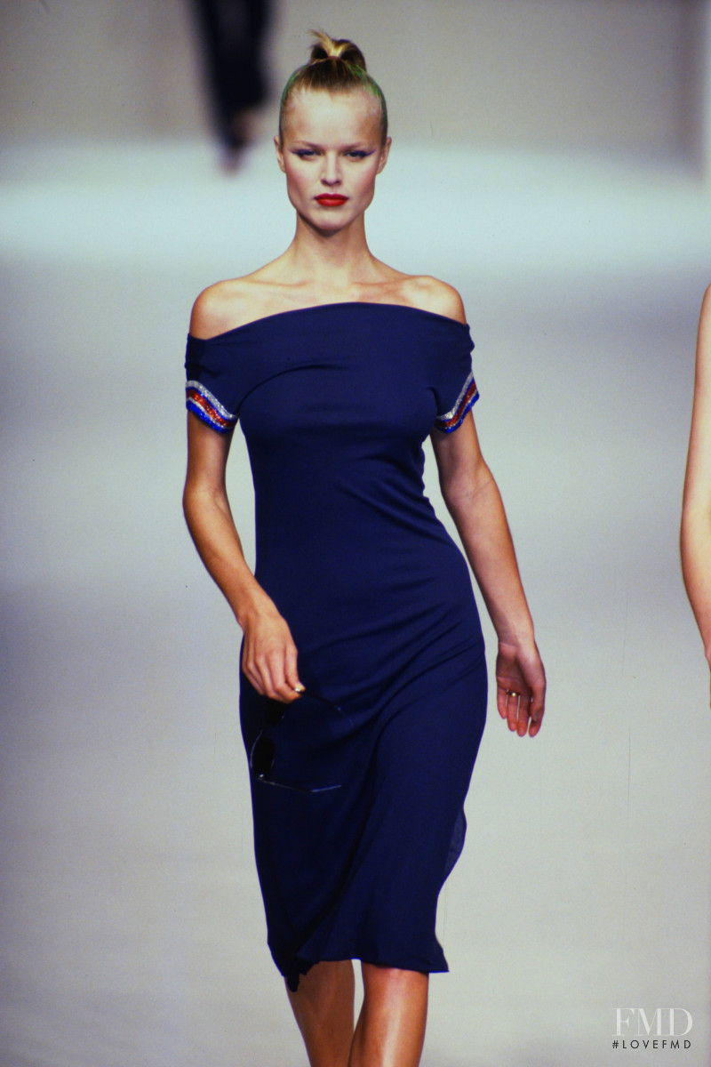 Eva Herzigova featured in  the Blumarine fashion show for Spring/Summer 1997