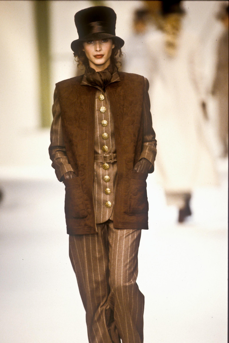 Christy Turlington featured in  the Valentino fashion show for Autumn/Winter 1993