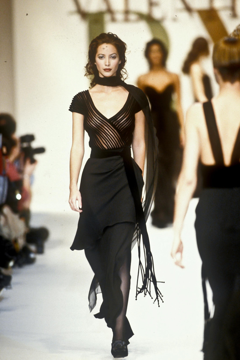 Christy Turlington featured in  the Valentino fashion show for Autumn/Winter 1993