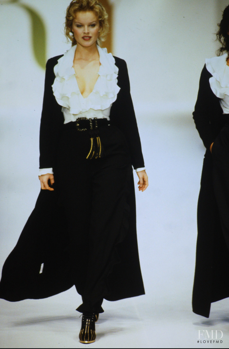 Eva Herzigova featured in  the Valentino fashion show for Autumn/Winter 1993