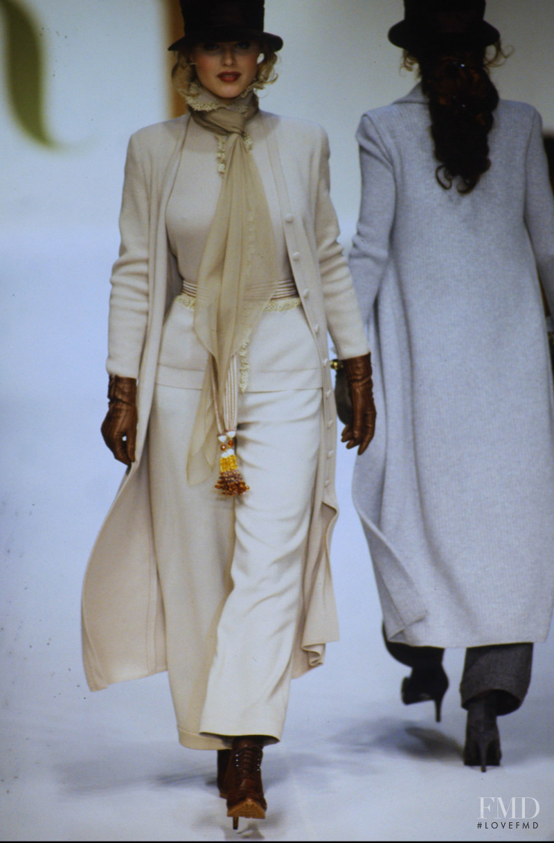 Eva Herzigova featured in  the Valentino fashion show for Autumn/Winter 1993