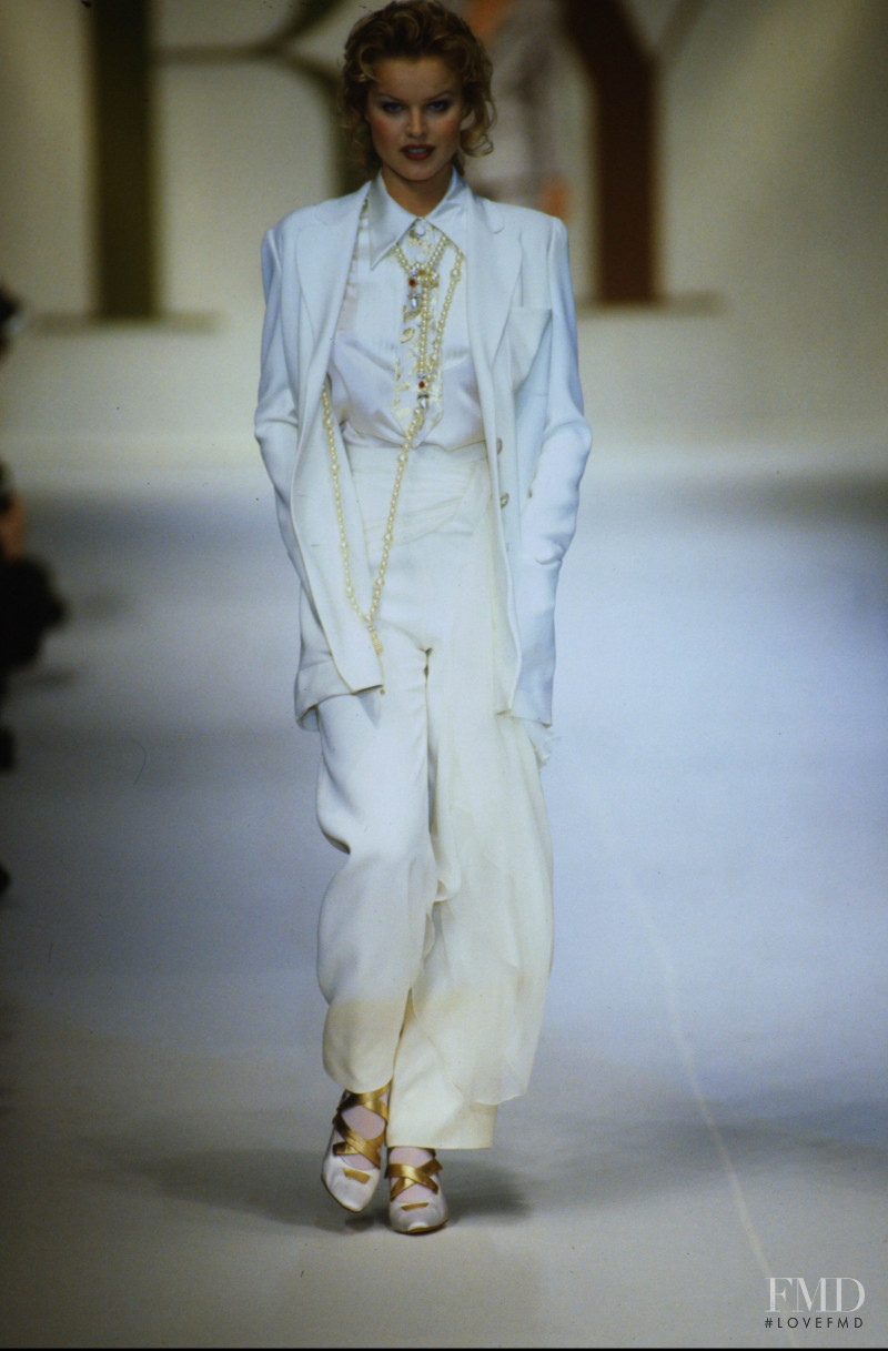 Eva Herzigova featured in  the Valentino fashion show for Autumn/Winter 1993