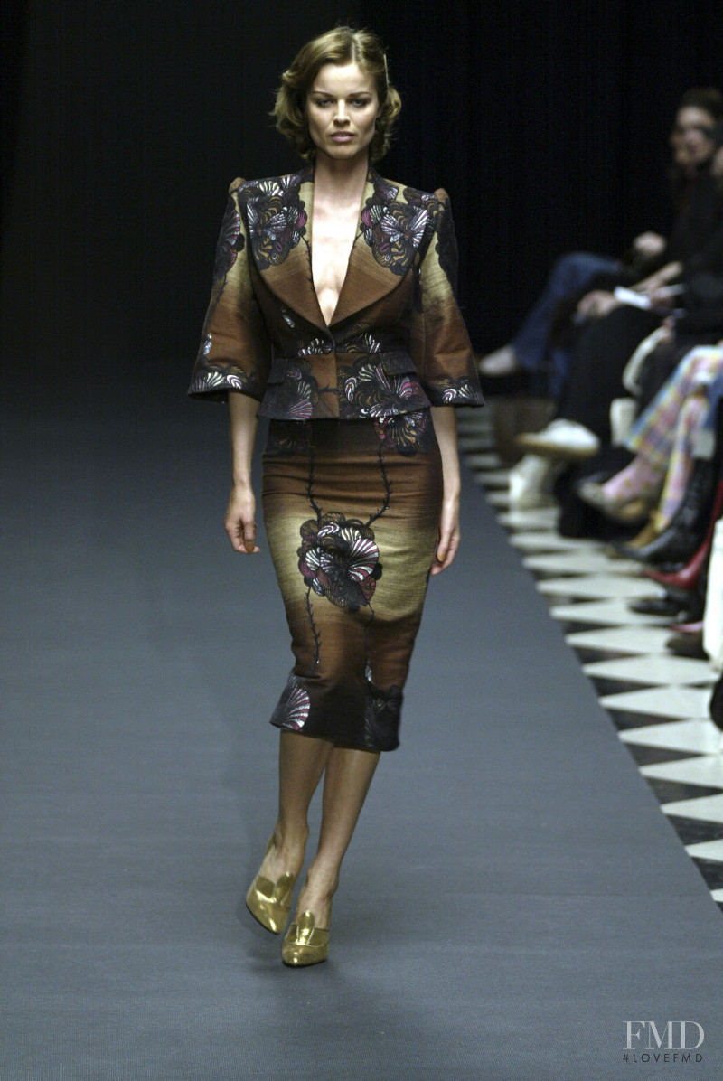 Eva Herzigova featured in  the Giles Deacon fashion show for Autumn/Winter 2004