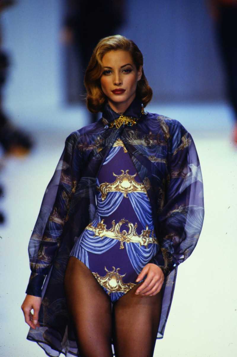 Christy Turlington featured in  the Chloe fashion show for Autumn/Winter 1992