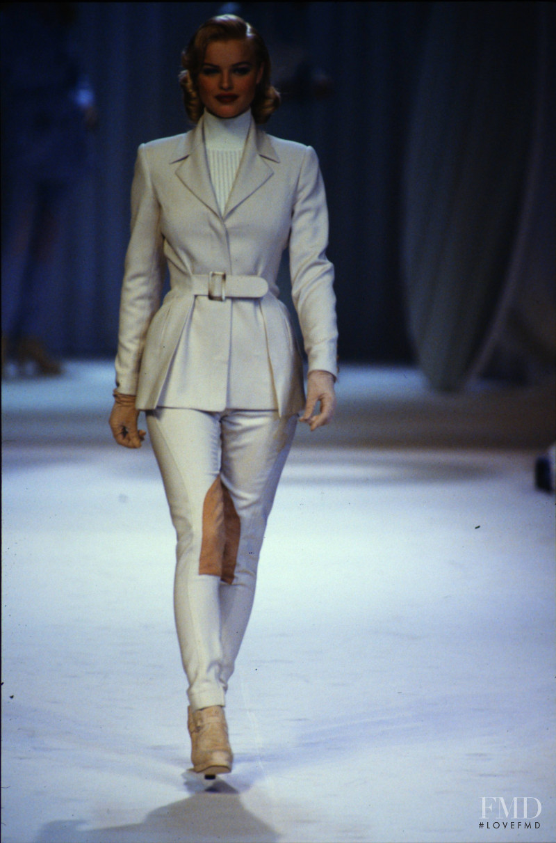 Eva Herzigova featured in  the Chloe fashion show for Autumn/Winter 1992