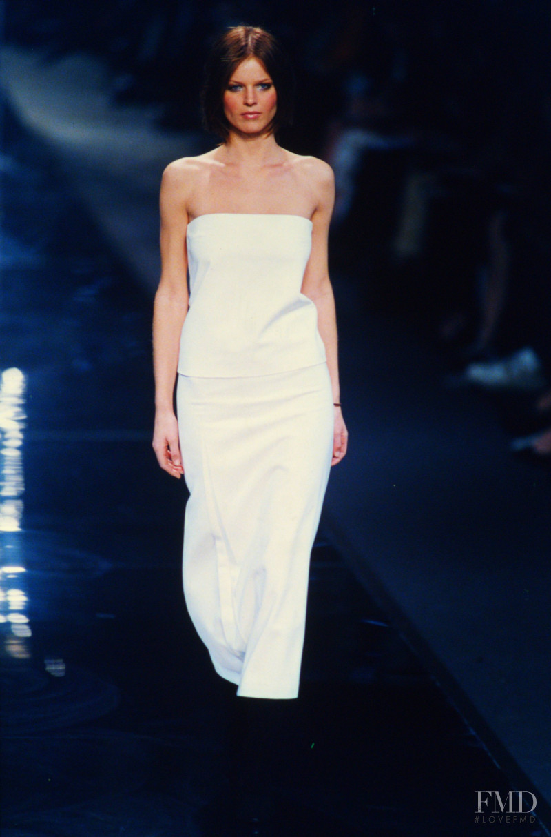 Eva Herzigova featured in  the Lanvin fashion show for Autumn/Winter 1999