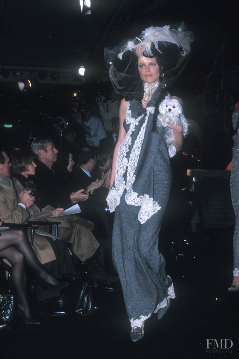 Eva Herzigova featured in  the Christian Dior fashion show for Autumn/Winter 1998