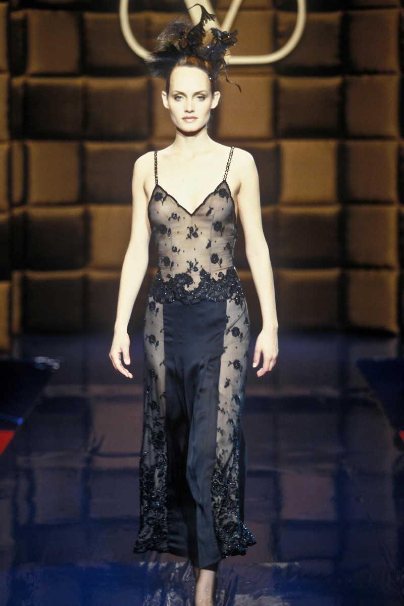 Amber Valletta featured in  the Valentino Couture fashion show for Autumn/Winter 1996