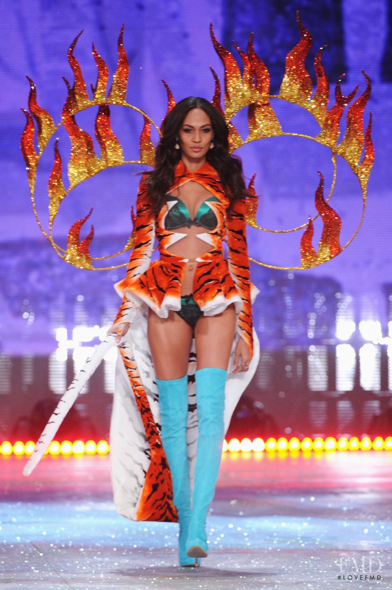Joan Smalls featured in  the Victoria\'s Secret fashion show for Christmas 2012