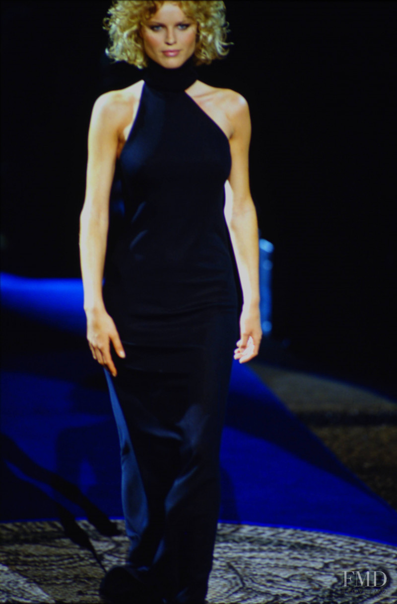 Eva Herzigova featured in  the Versace fashion show for Spring/Summer 1997