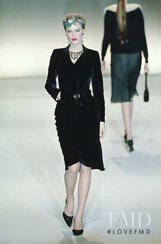 Eva Herzigova featured in  the Blumarine fashion show for Autumn/Winter 1998
