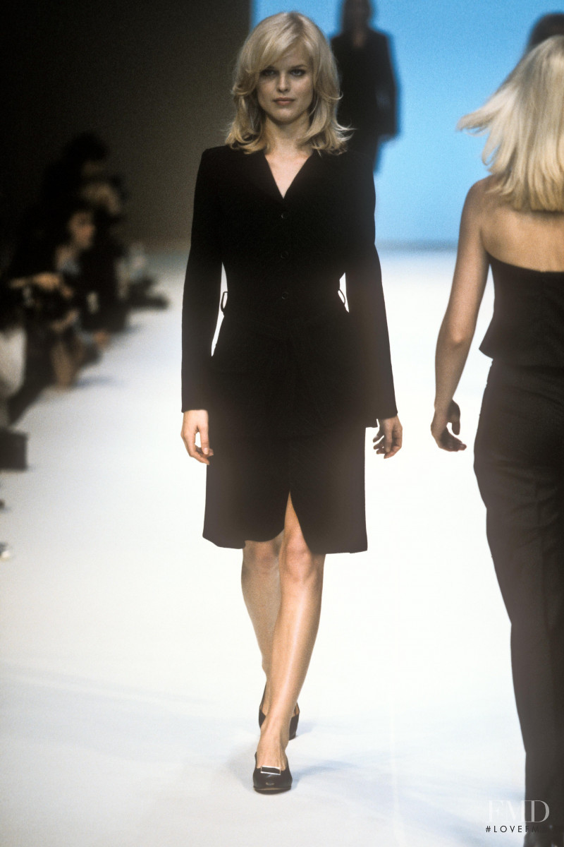 Eva Herzigova featured in  the Cerruti fashion show for Spring/Summer 1996