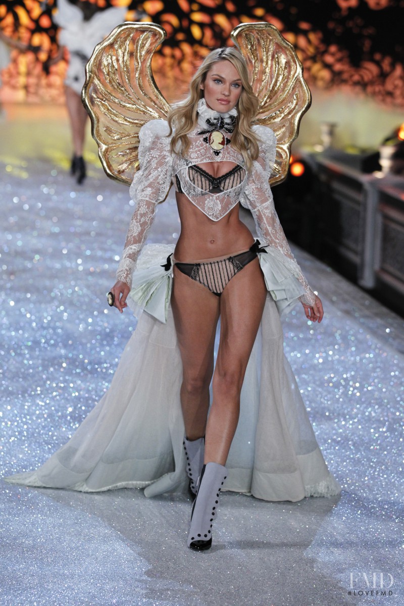 Candice Swanepoel featured in  the Victoria\'s Secret fashion show for Christmas 2011