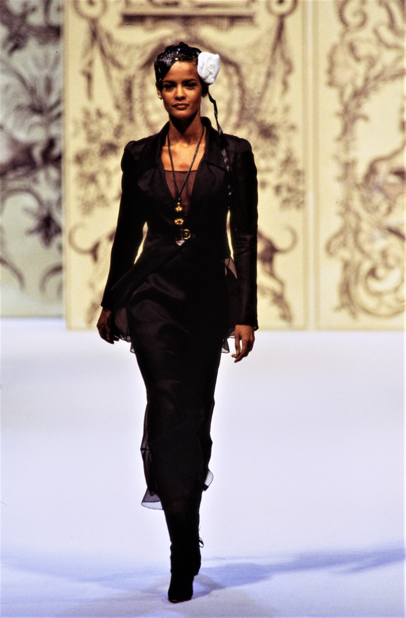 Nadege du Bospertus featured in  the Chanel Haute Couture fashion show for Spring/Summer 1993