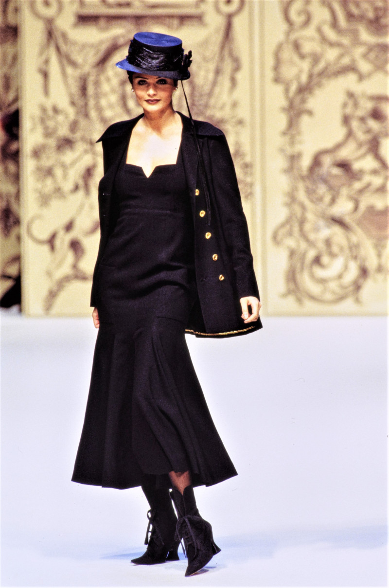 Helena Christensen featured in  the Chanel Haute Couture fashion show for Spring/Summer 1993