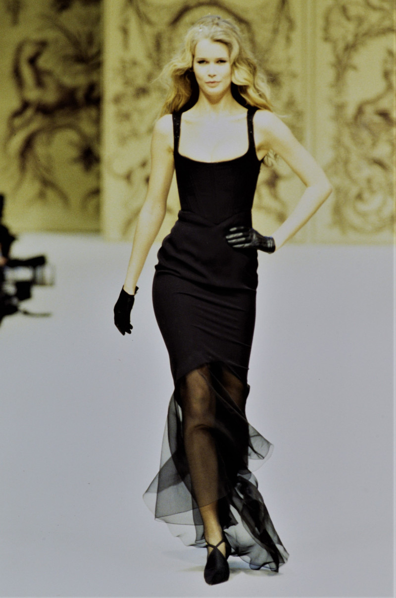 Claudia Schiffer featured in  the Chanel Haute Couture fashion show for Spring/Summer 1993