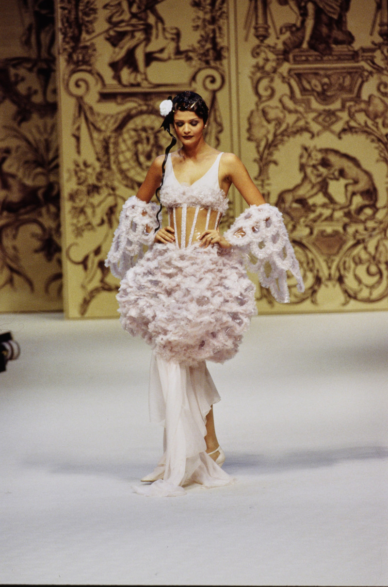 Helena Christensen featured in  the Chanel Haute Couture fashion show for Spring/Summer 1993