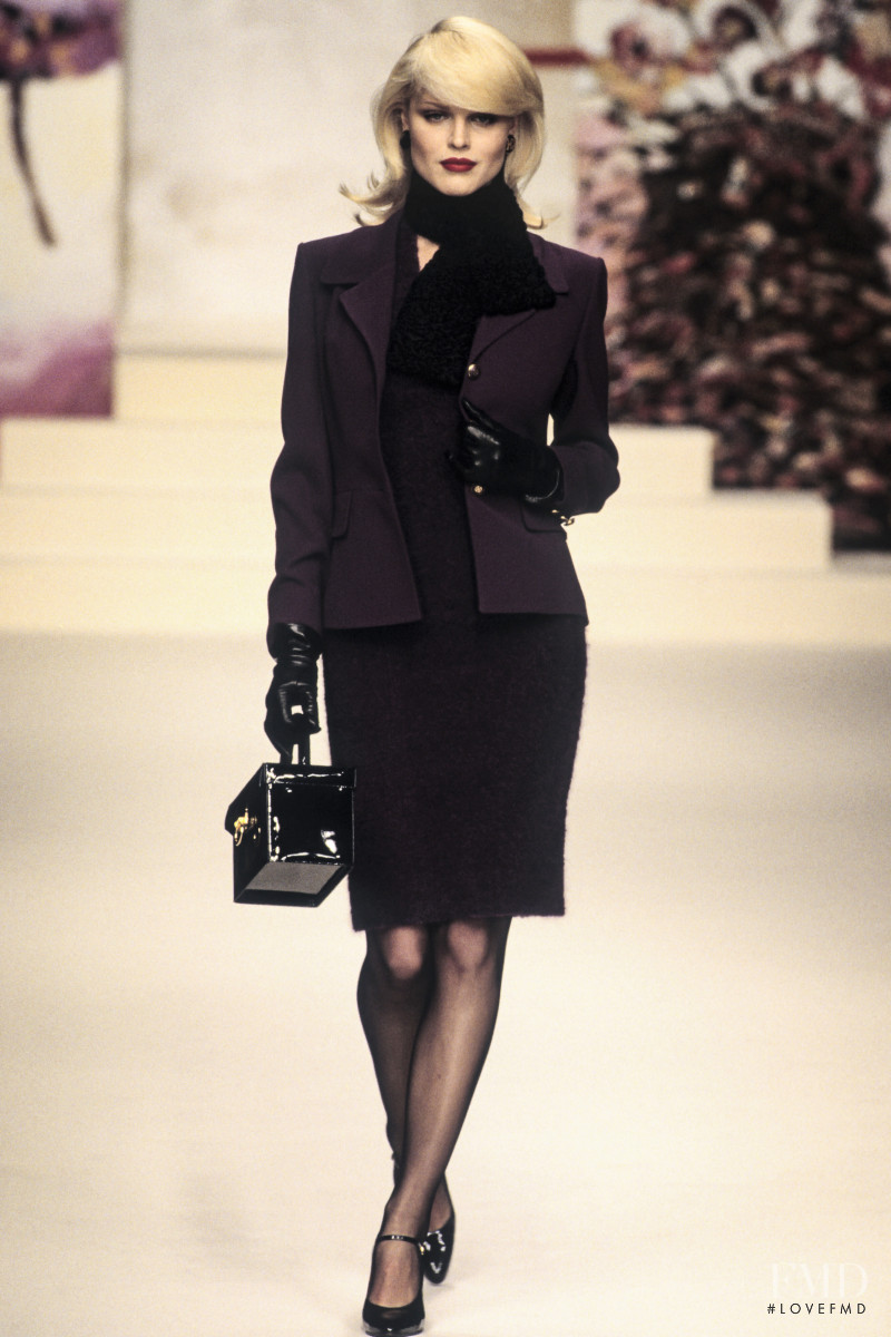Eva Herzigova featured in  the Celine fashion show for Autumn/Winter 1995