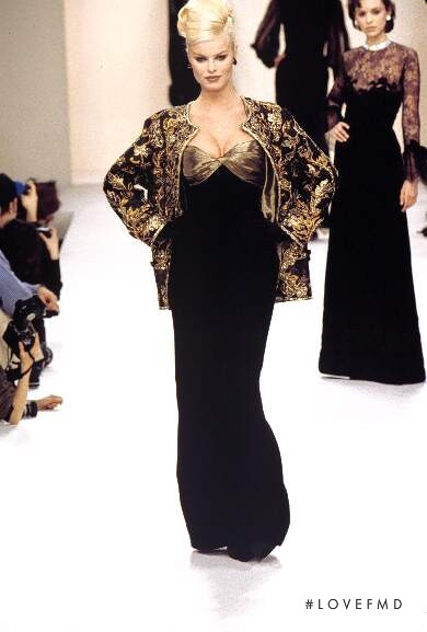 Eva Herzigova featured in  the Valentino fashion show for Autumn/Winter 1995
