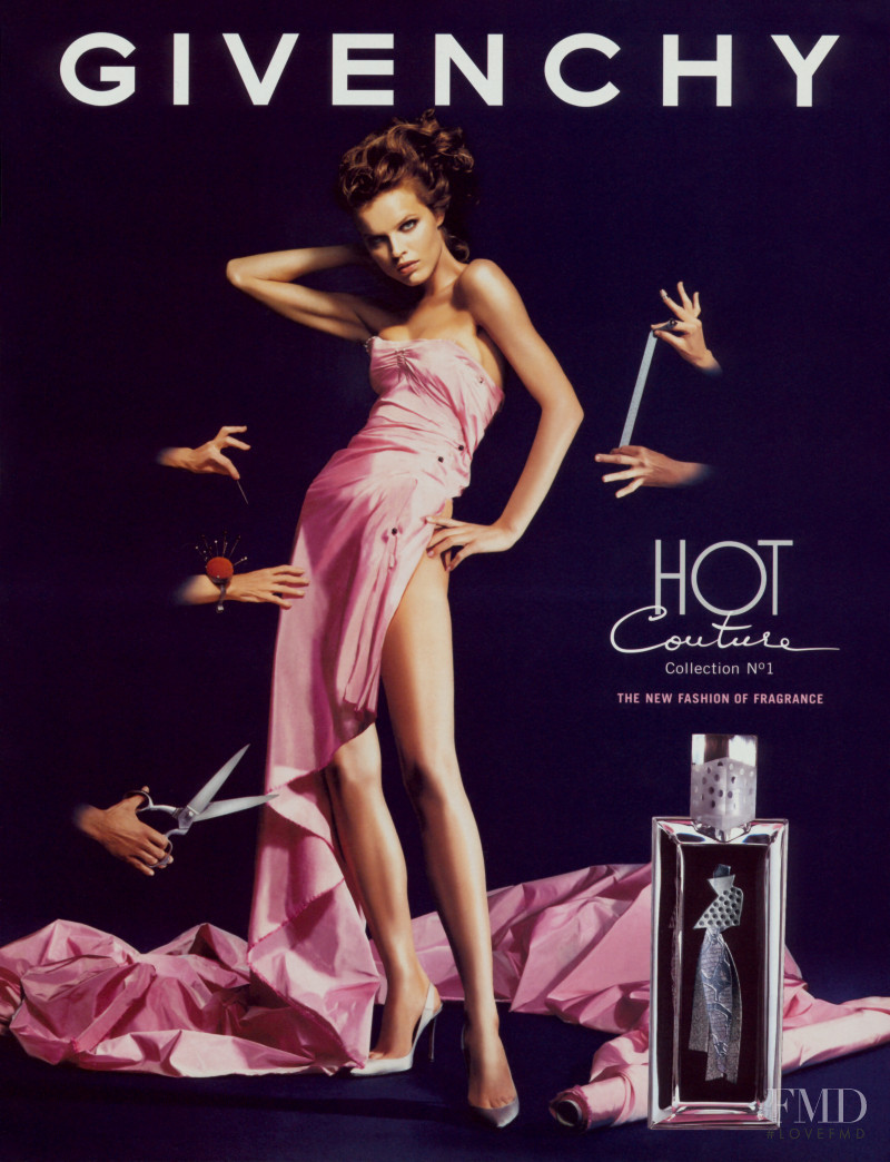 Eva Herzigova featured in  the Givenchy Parfums advertisement for Spring/Summer 2001