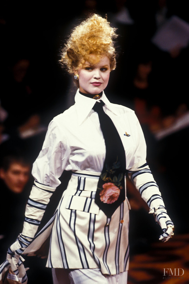 Eva Herzigova featured in  the Vivienne Westwood fashion show for Spring/Summer 1994