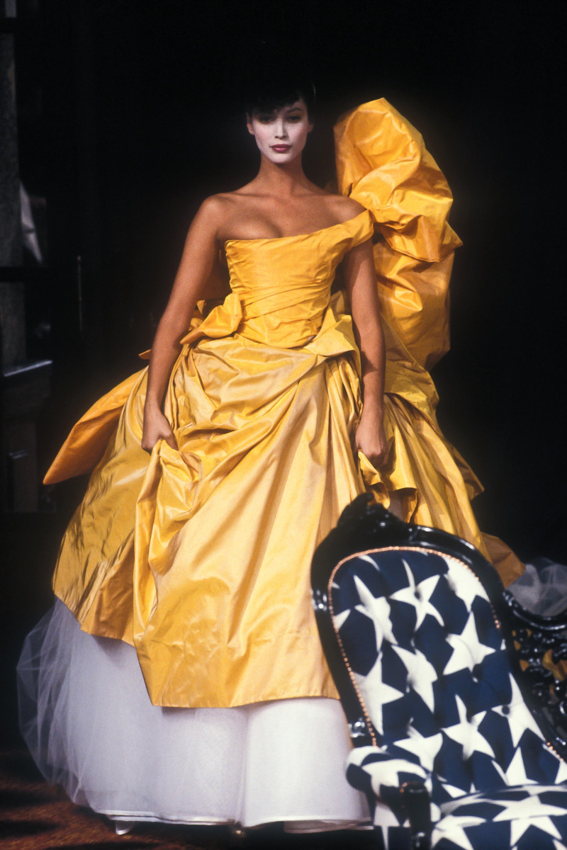 Christy Turlington featured in  the Vivienne Westwood fashion show for Spring/Summer 1994