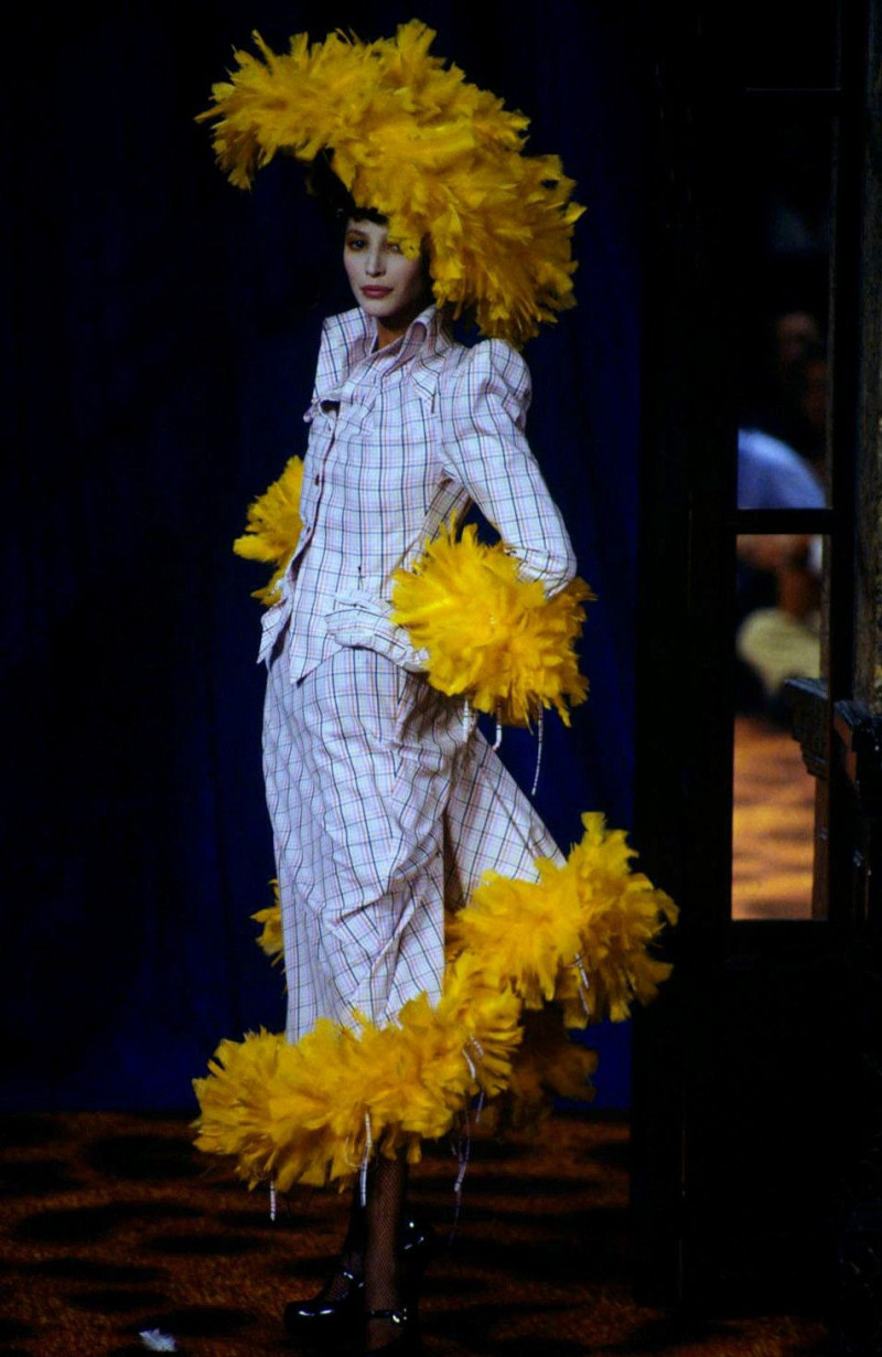 Christy Turlington featured in  the Vivienne Westwood fashion show for Spring/Summer 1994