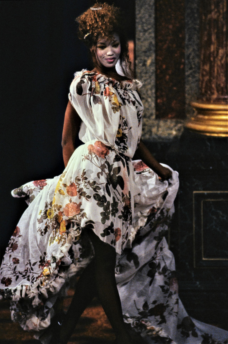 Naomi Campbell featured in  the Vivienne Westwood fashion show for Spring/Summer 1994