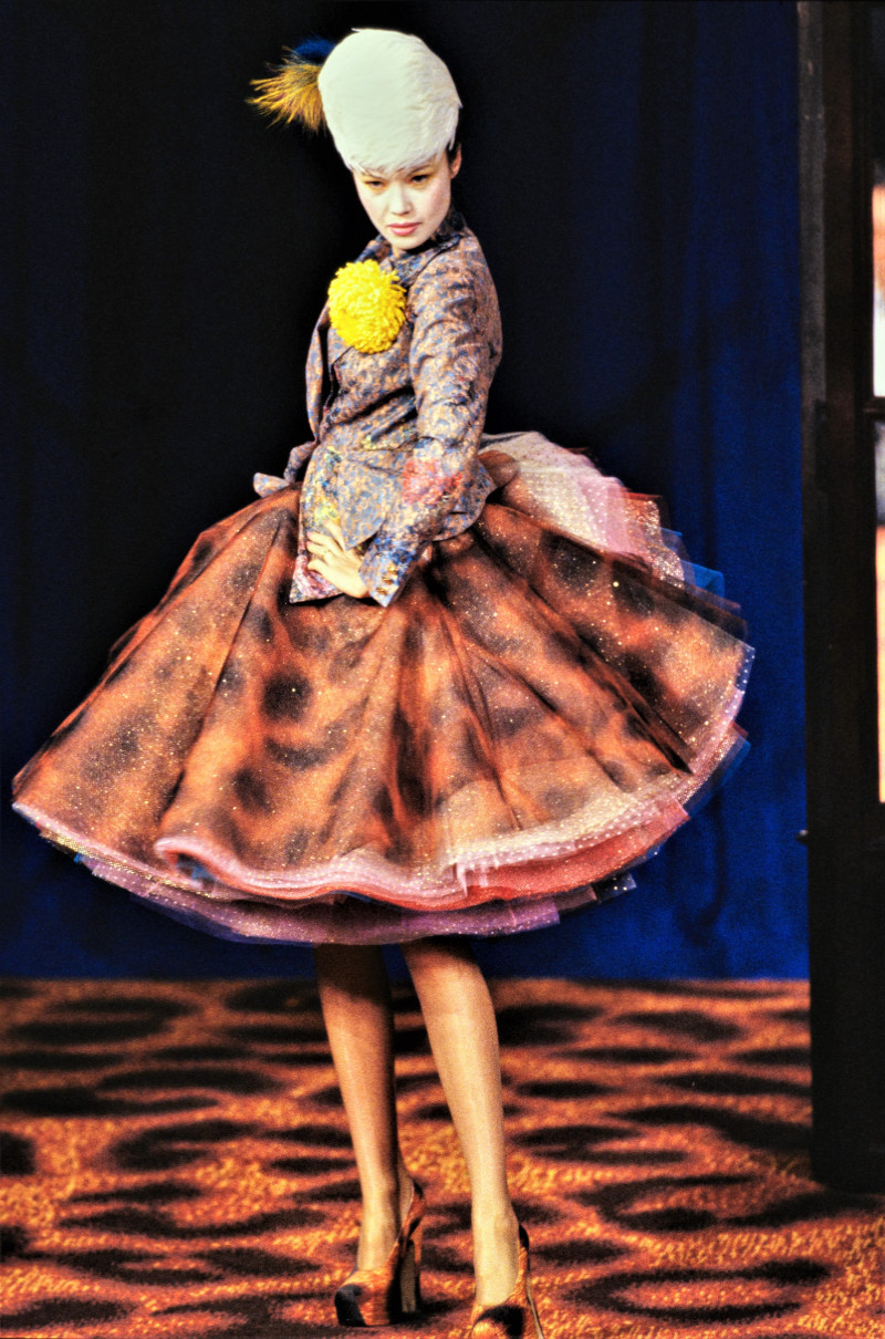 Tatiana Sorokko featured in  the Vivienne Westwood fashion show for Spring/Summer 1994