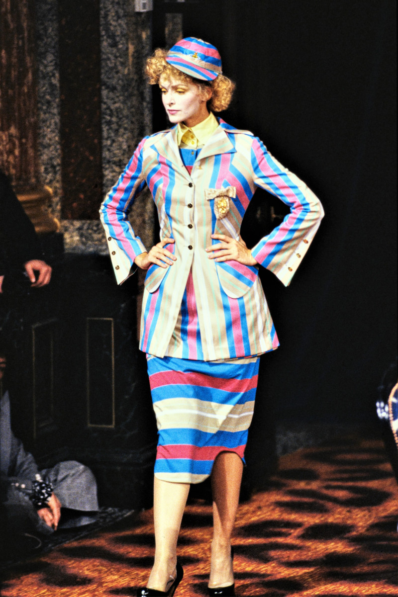 Simonetta Gianfelici featured in  the Vivienne Westwood fashion show for Spring/Summer 1994