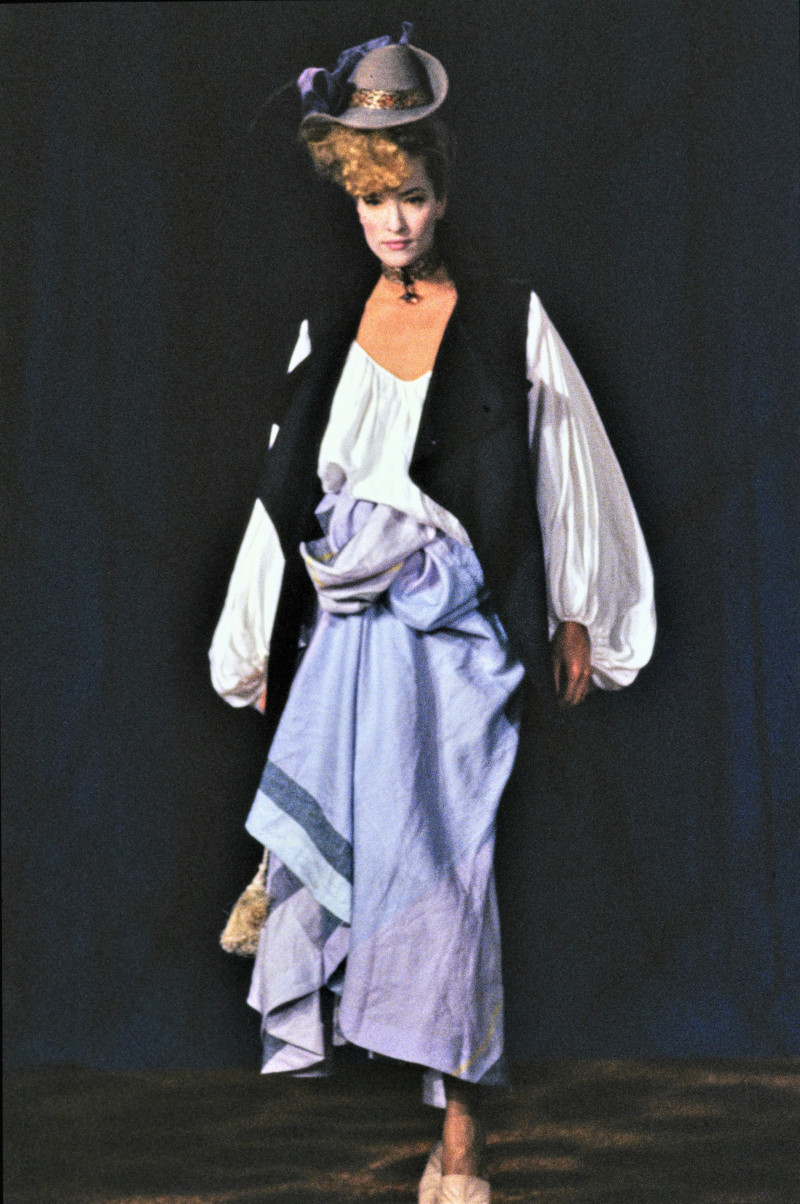 Tatjana Patitz featured in  the Vivienne Westwood fashion show for Spring/Summer 1994