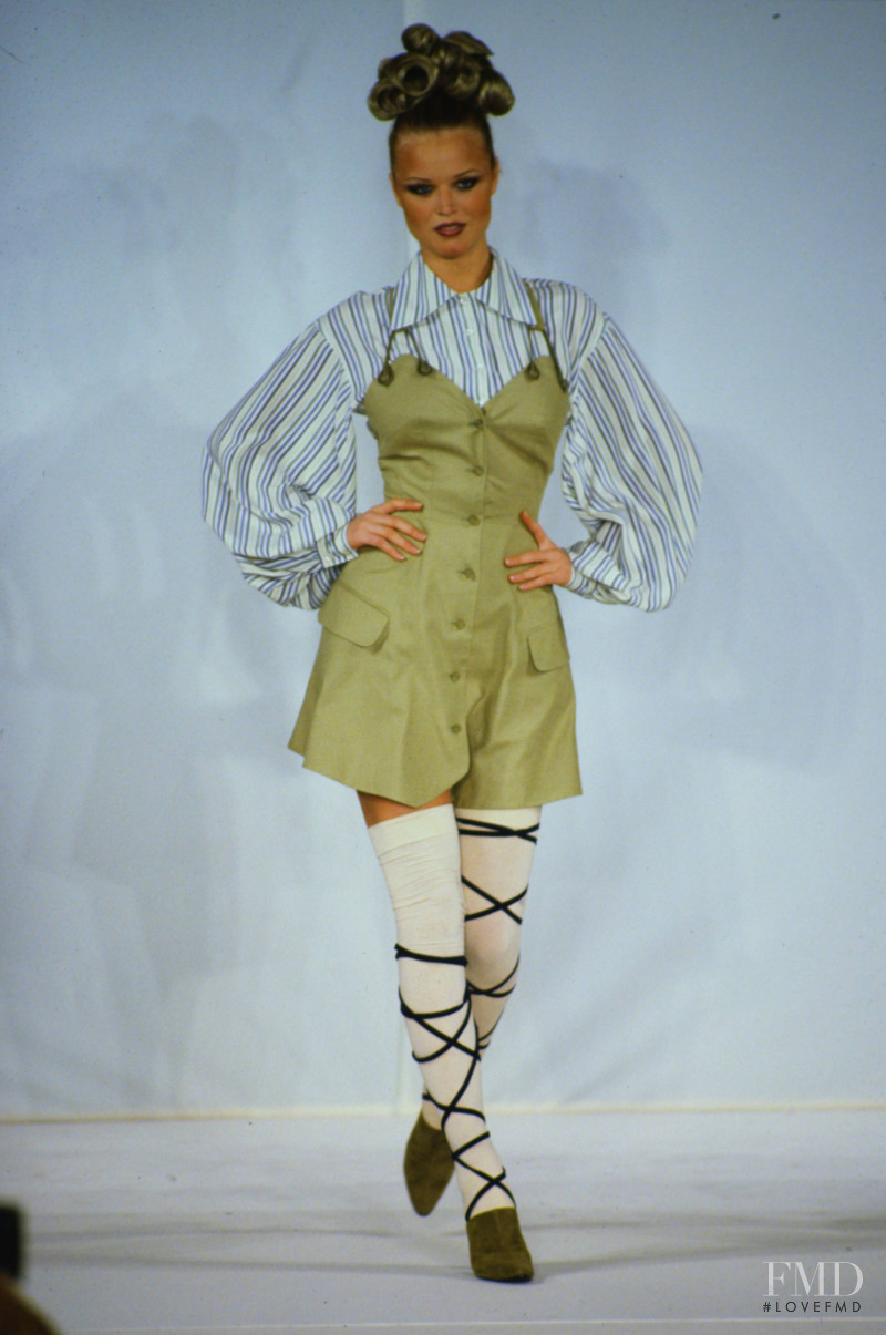 Eva Herzigova featured in  the Byron Lars fashion show for Spring/Summer 1994
