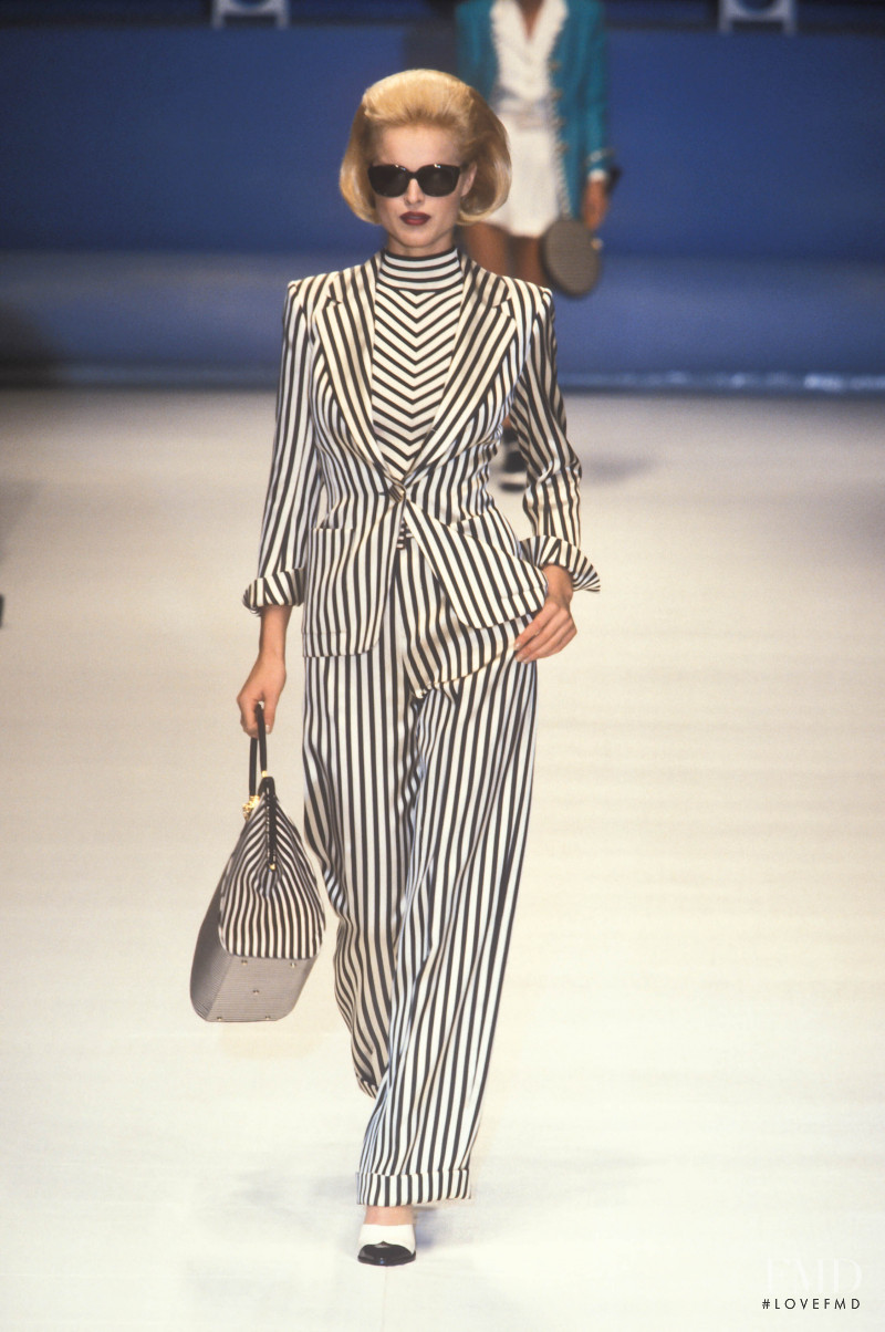 Eva Herzigova featured in  the Christian Dior fashion show for Spring/Summer 1996
