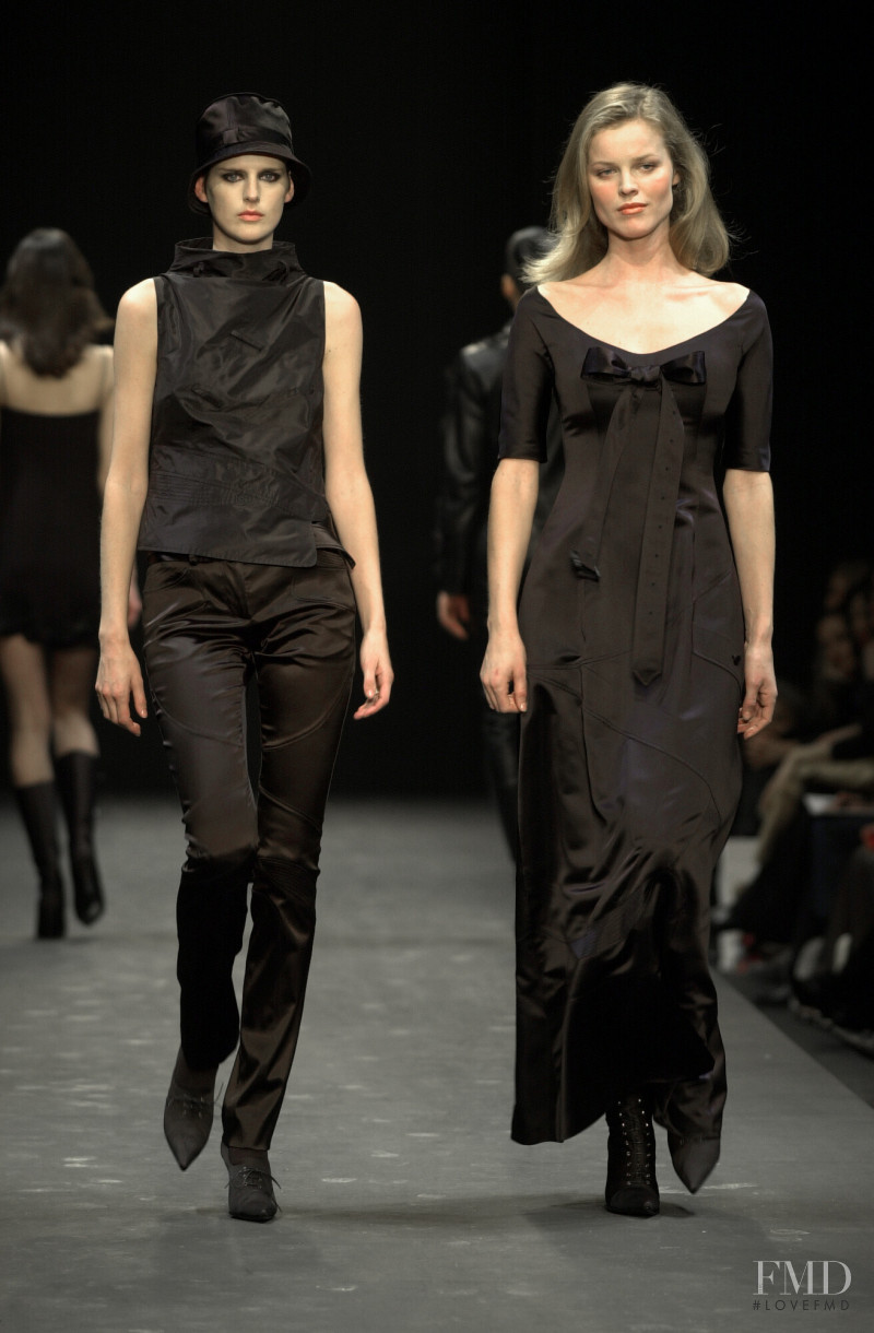 Eva Herzigova featured in  the Moschino fashion show for Autumn/Winter 2001