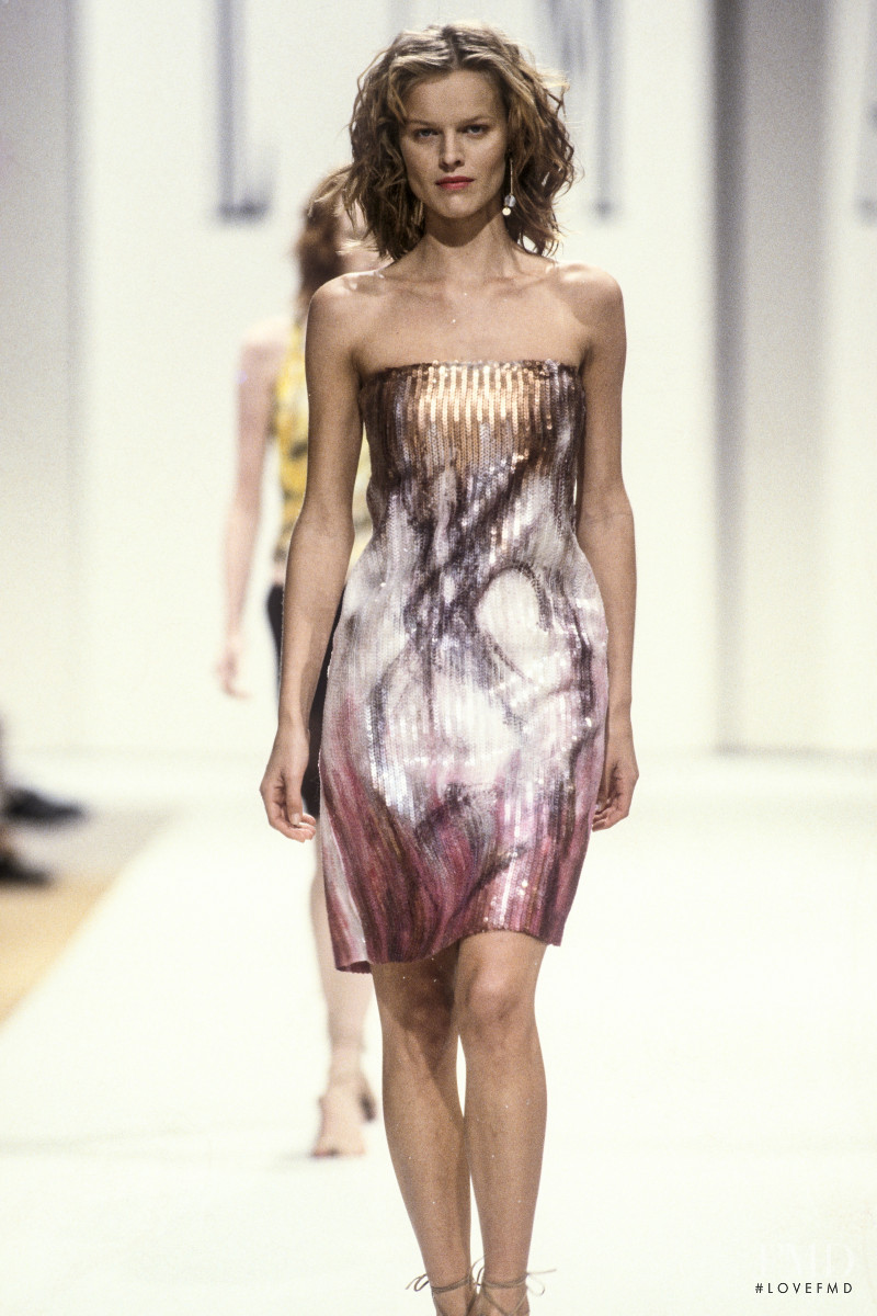 Eva Herzigova featured in  the Balmain fashion show for Spring/Summer 2000