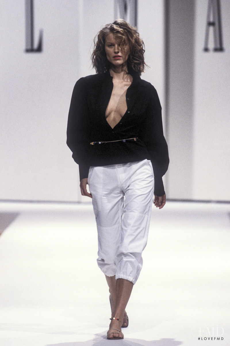Eva Herzigova featured in  the Balmain fashion show for Spring/Summer 2000