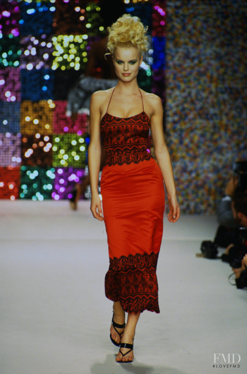 Eva Herzigova featured in  the Todd Oldham fashion show for Spring/Summer 1996