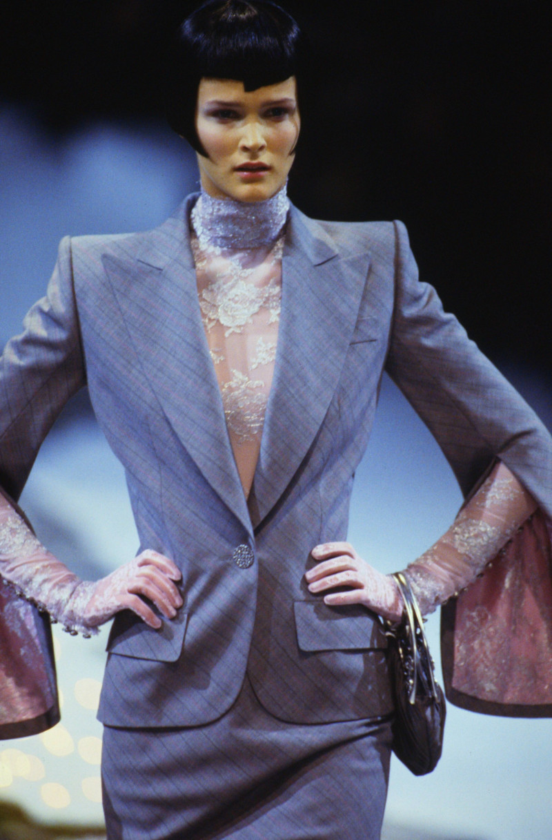 Carmen Kass featured in  the Givenchy Haute Couture fashion show for Spring/Summer 1998