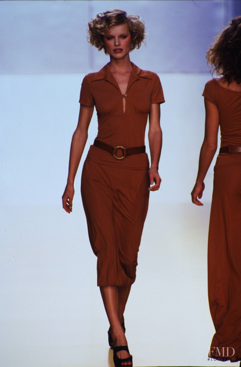 Eva Herzigova featured in  the Nicole Miller fashion show for Spring/Summer 1997