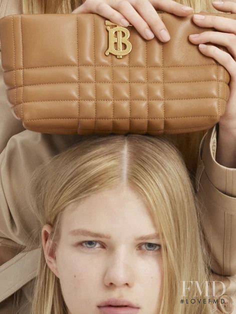 Paula Rudevica featured in  the Burberry advertisement for Spring/Summer 2022