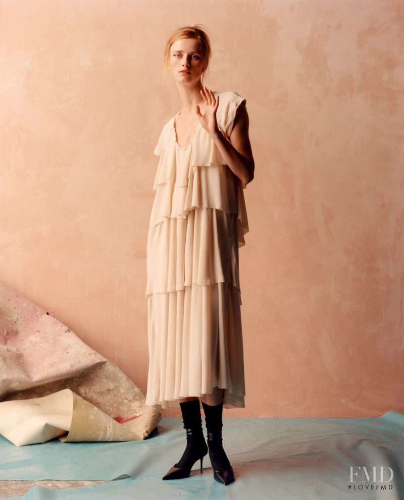 Rianne Van Rompaey featured in  the Zara lookbook for Fall 2021