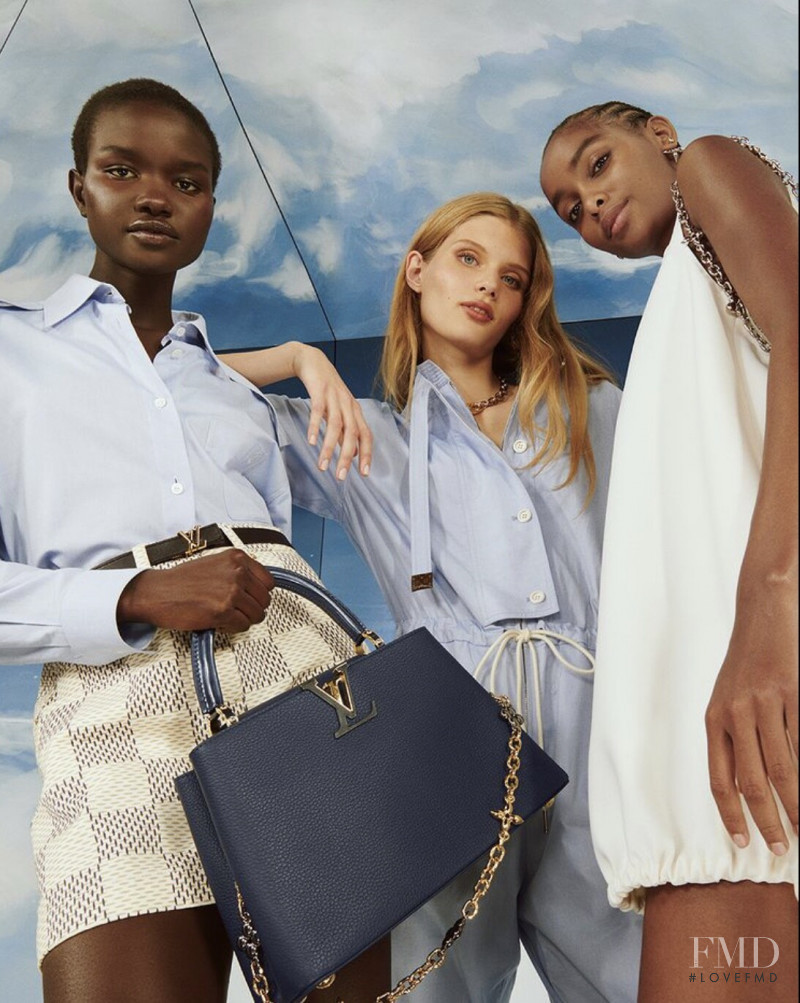 Ida Heiner featured in  the Louis Vuitton Nuages advertisement for Holiday 2021