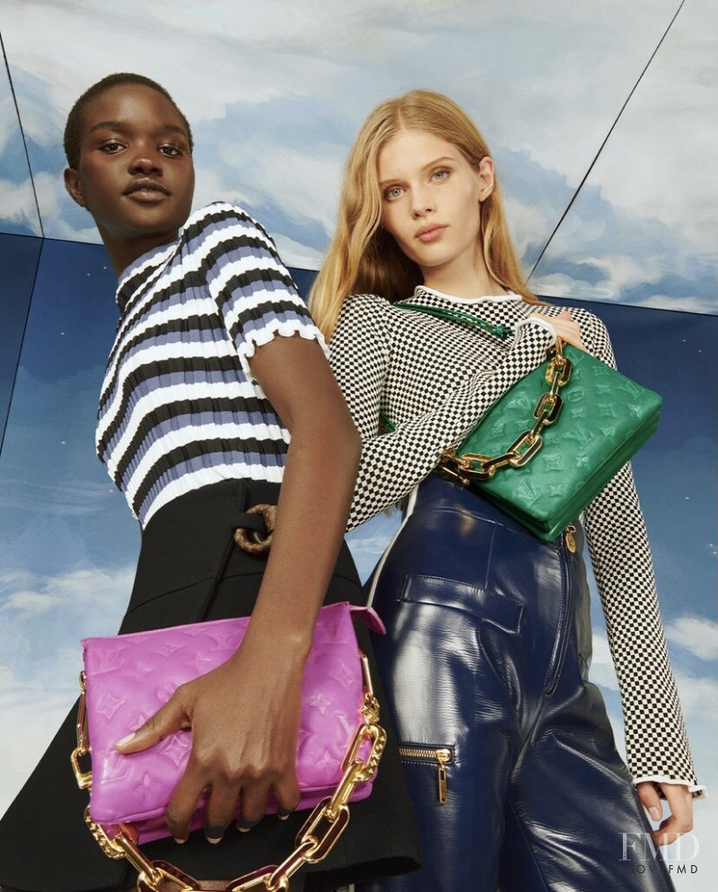 Ida Heiner featured in  the Louis Vuitton Nuages advertisement for Holiday 2021