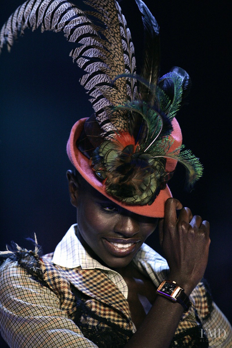 Ajuma Nasenyana featured in  the Victoria\'s Secret fashion show for Christmas 2006