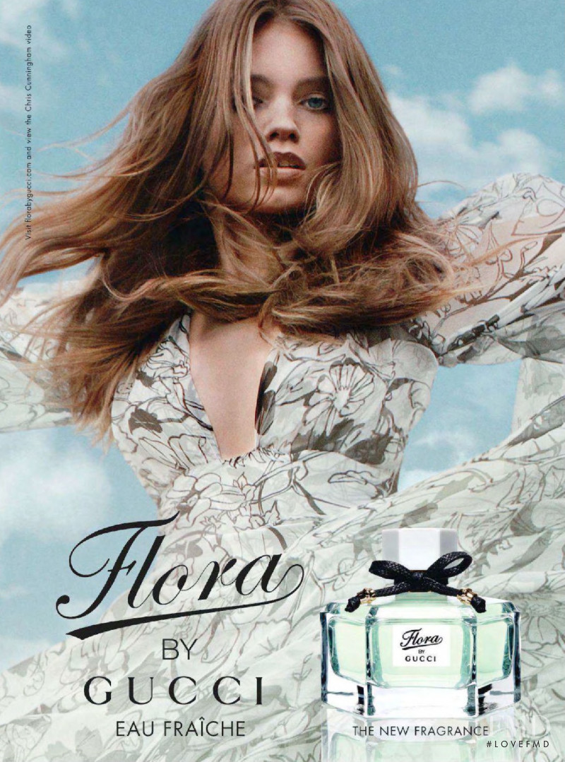 Abbey Lee Kershaw featured in  the Gucci Fragrance Flora advertisement for Spring/Summer 2011
