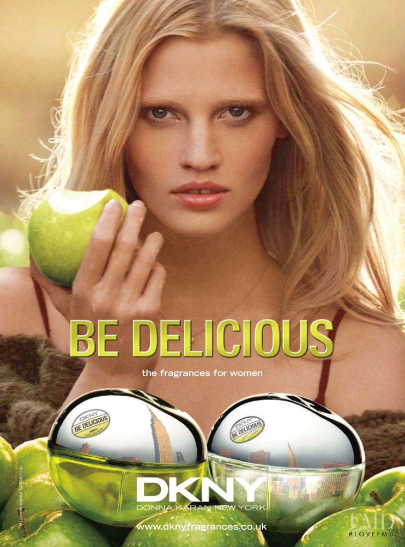 Lara Stone featured in  the DKNY Fragrance advertisement for Spring/Summer 2011