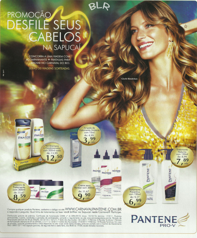 Gisele Bundchen featured in  the Pantene advertisement for Spring/Summer 2011